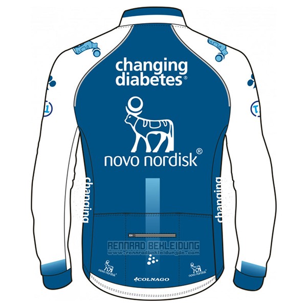 2017 Fahrradbekleidung Novo Nordisk Wei Trikot Langarm und Tragerhose